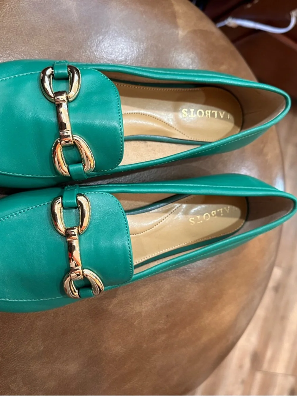 Talbots Green Leather Horsebit Loafers new without tags size 8.5 - Picture 4 of 8